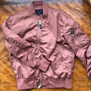 All Saints Pink Bomber Jacket